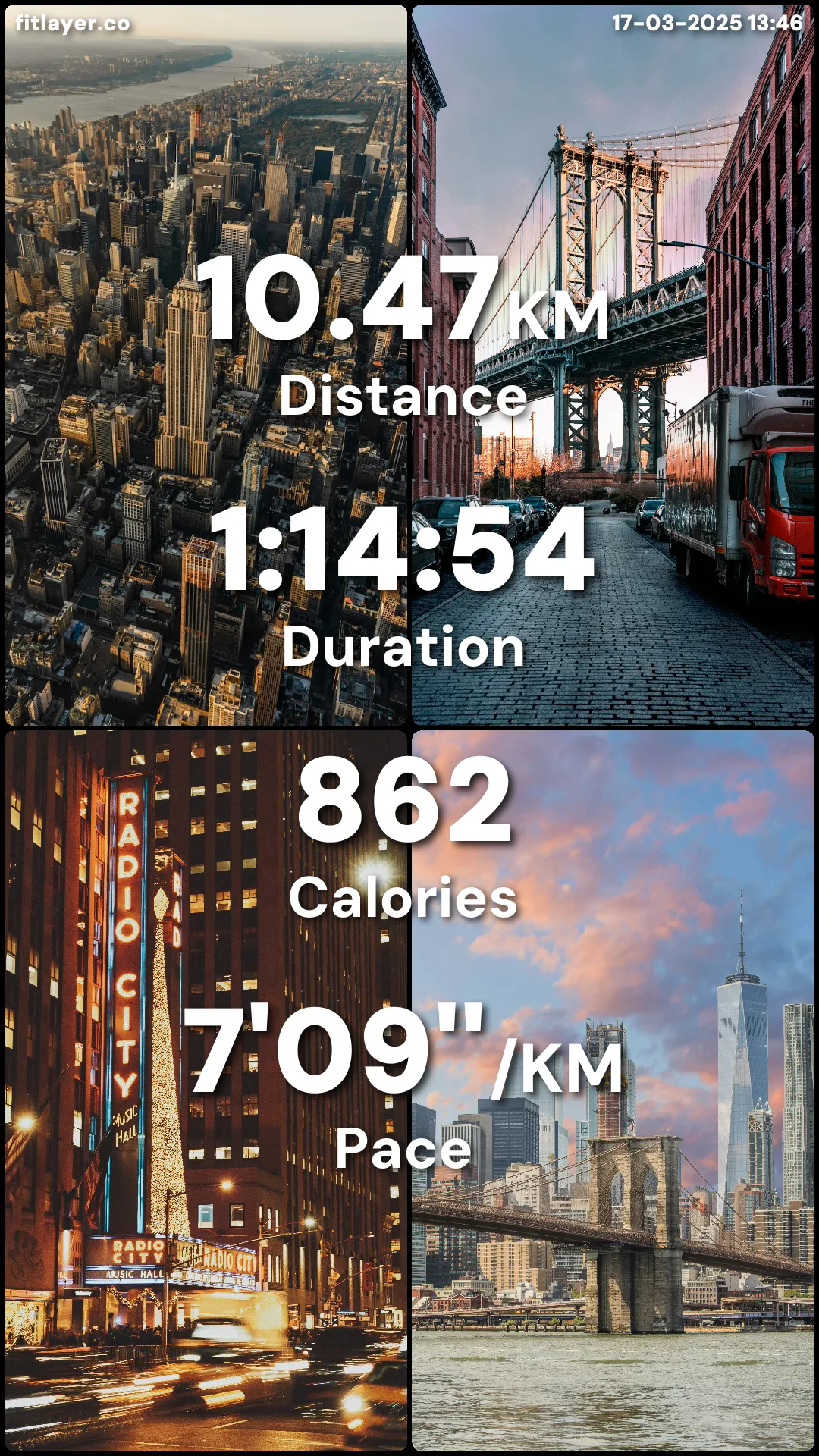 Customizable workout card